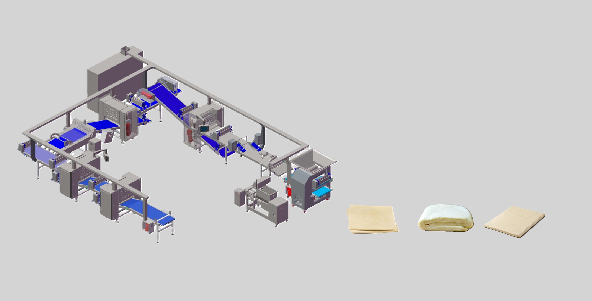 Pastry dough lamianting line