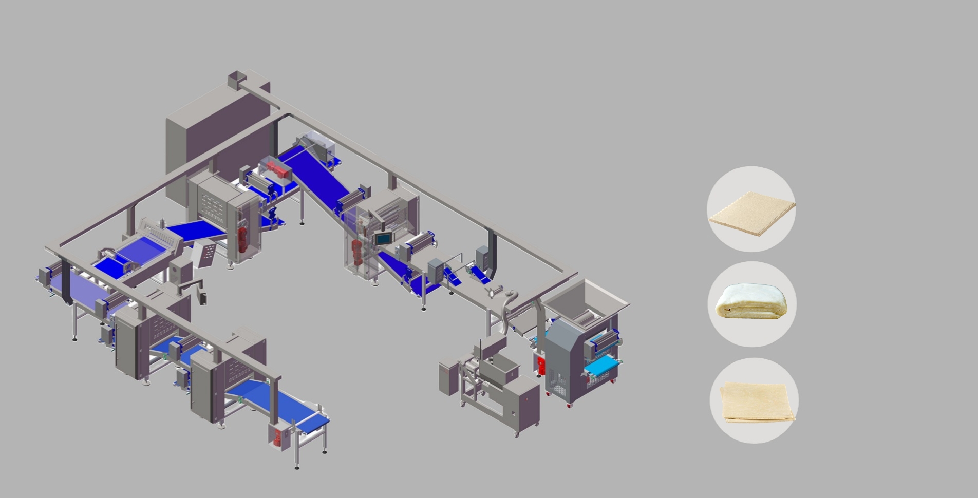 Pastry dough lamianting line