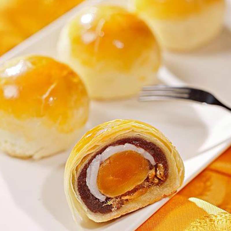 How to make  egg-yolk puff pastry in factory